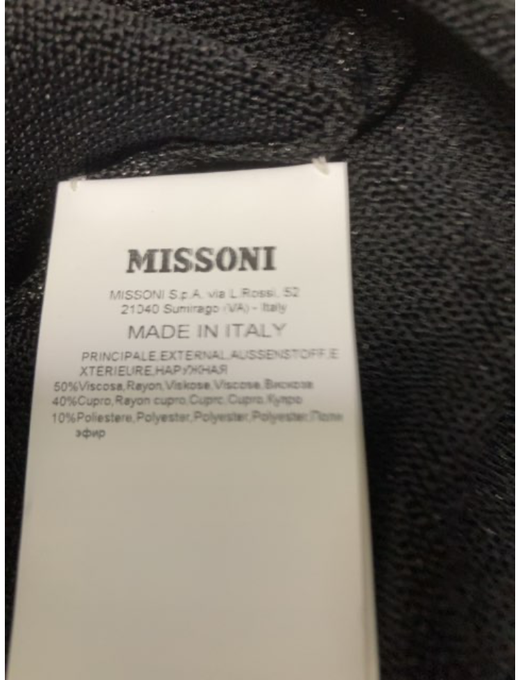 Missoni Top sort/guld